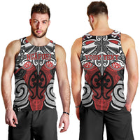 Personalised Maori Ngapuhi Men Tank Top Silver Fern Kowhaiwhai Art LT01 - Polynesian Pride