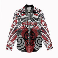 Personalised Maori Ngapuhi Women Casual Shirt Silver Fern Kowhaiwhai Art LT01 - Polynesian Pride