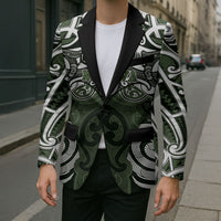 Personalised Maori Ngati Awa Blazer Silver Fern Kowhaiwhai Art LT01 - Polynesian Pride