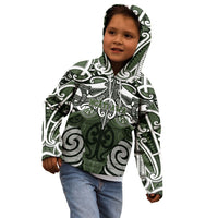 Personalised Maori Ngati Awa Kid Hoodie Silver Fern Kowhaiwhai Art LT01 - Polynesian Pride