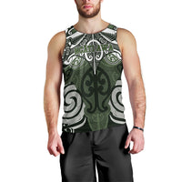 Personalised Maori Ngati Awa Men Tank Top Silver Fern Kowhaiwhai Art LT01 - Polynesian Pride