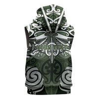 Personalised Maori Ngati Awa Sleeveless Zip Hoodie Silver Fern Kowhaiwhai Art LT01 - Polynesian Pride