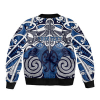Personalised Maori Ngati Kahungunu Bomber Jacket Silver Fern Kowhaiwhai Art LT01 - Polynesian Pride