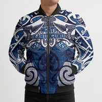 Personalised Maori Ngati Kahungunu Bomber Puffer Jacket Silver Fern Kowhaiwhai Art LT01 - Polynesian Pride