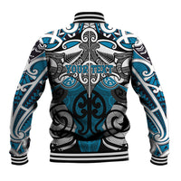 Personalised Maori Ngati Porou Baseball Jacket Silver Fern Kowhaiwhai Art LT01 - Polynesian Pride