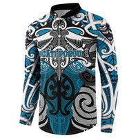 Personalised Maori Ngati Porou Button Sweatshirt Silver Fern Kowhaiwhai Art LT01 - Polynesian Pride