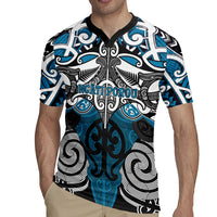 Personalised Maori Ngati Porou Rugby Jersey Silver Fern Kowhaiwhai Art LT01 - Polynesian Pride