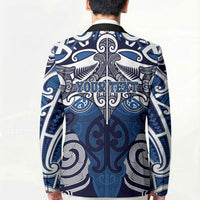 Personalised Maori Ngati Tuwharetoa Blazer Silver Fern Kowhaiwhai Art LT01 - Polynesian Pride