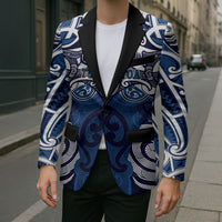 Personalised Maori Ngati Tuwharetoa Blazer Silver Fern Kowhaiwhai Art LT01 - Polynesian Pride