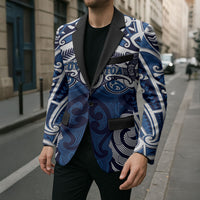 Personalised Maori Ngati Tuwharetoa Blazer Silver Fern Kowhaiwhai Art LT01 - Polynesian Pride
