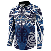 Personalised Maori Ngati Tuwharetoa Button Sweatshirt Silver Fern Kowhaiwhai Art LT01 - Polynesian Pride
