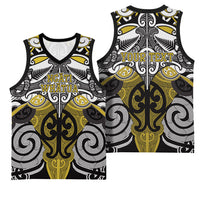 Personalised Maori Ngati Whatua Basketball Jersey Silver Fern Kowhaiwhai Art LT01 - Polynesian Pride