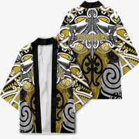 Personalised Maori Ngati Whatua Kimono Silver Fern Kowhaiwhai Art LT01 - Polynesian Pride