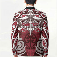 Personalised Maori Te Arawa Blazer Silver Fern Kowhaiwhai Art LT01 - Polynesian Pride