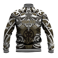 Personalised Maori Waikato Tainui Baseball Jacket Silver Fern Kowhaiwhai Art LT01 - Polynesian Pride