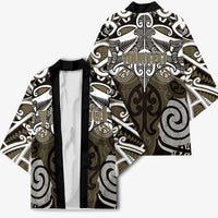 Personalised Maori Waikato Tainui Kimono Silver Fern Kowhaiwhai Art LT01 - Polynesian Pride