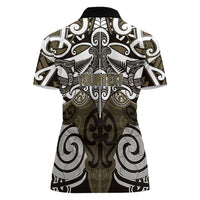 Personalised Maori Waikato Tainui Women Polo Shirt Silver Fern Kowhaiwhai Art LT01 - Polynesian Pride