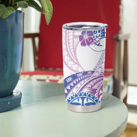 Kia Ora Maori New Zealand Pastel Tumbler Cup Sun Ta Moko Lilac Version LT01 - Polynesian Pride