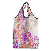 Kia Ora Maori New Zealand Pastel Grocery Bag Sun Ta Moko Sunset Version LT01 - Polynesian Pride