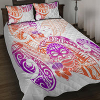 Kia Ora Maori New Zealand Pastel Quilt Bed Set Sun Ta Moko Sunset Version LT01 - Polynesian Pride