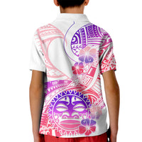 Kia Ora Maori New Zealand Pastel Kid Polo Shirt Sun Ta Moko Sweet Version LT01 - Polynesian Pride