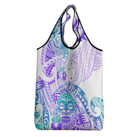 Kia Ora Maori New Zealand Pastel Grocery Bag Sun Ta Moko Violet Version LT01 - Polynesian Pride