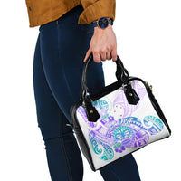 Kia Ora Maori New Zealand Pastel Shoulder Handbag Sun Ta Moko Violet Version LT01 - Polynesian Pride
