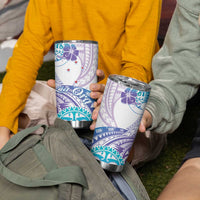 Kia Ora Maori New Zealand Pastel Tumbler Cup Sun Ta Moko Violet Version LT01 - Polynesian Pride