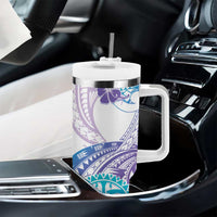 Kia Ora Maori New Zealand Pastel Tumbler With Handle Sun Ta Moko Violet Version LT01 - Polynesian Pride