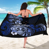 Aotearoa Kia Ora New Zealand Ta Moko Blue Version Sarong LT01 - Polynesian Pride