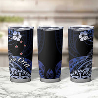 Aotearoa Kia Ora New Zealand Ta Moko Blue Version Tumbler Cup LT01 - Polynesian Pride