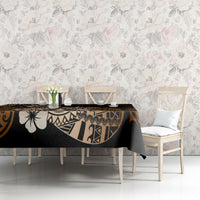 Aotearoa Kia Ora New Zealand Ta Moko Gold Version Tablecloth LT01 - Polynesian Pride