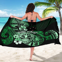 Aotearoa Kia Ora New Zealand Ta Moko Green Version Sarong LT01 - Polynesian Pride
