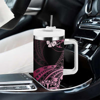Aotearoa Kia Ora New Zealand Ta Moko Pink Version Tumbler With Handle LT01 - Polynesian Pride