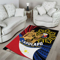 Lapulapu The First Filipino Hero Area Rug Polynesian Pattern