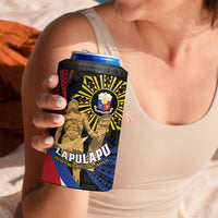Personalized Lapulapu The First Filipino Hero 4 in 1 Can Cooler Tumbler Polynesian Pattern LT01 - Polynesian Pride