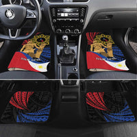 Lapulapu The First Filipino Hero Car Mats Polynesian Pattern LT01 Set 4pcs Black - Polynesian Pride
