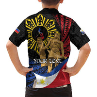 Personalized Lapulapu The First Filipino Hero Kid Hawaiian Shirt Polynesian Pattern