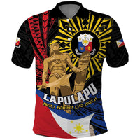 Personalized Lapulapu The First Filipino Hero Polo Shirt Polynesian Pattern
