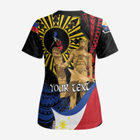 Personalized Lapulapu The First Filipino Hero Scrub Top Polynesian Pattern LT01 - Polynesian Pride