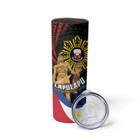 Personalized Lapulapu The First Filipino Hero Skinny Tumbler Polynesian Pattern