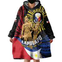 Personalized Lapulapu The First Filipino Hero Wearable Blanket Hoodie Polynesian Pattern LT01 - Polynesian Pride