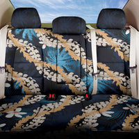 Puakenikeni Maile Lei Back Car Seat Cover Frangipani Blue Tropical Leaves LT01 One Size Blue - Polynesian Pride