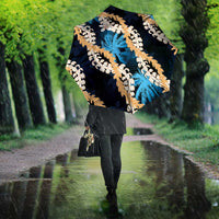 Puakenikeni Maile Lei Umbrella Frangipani Blue Tropical Leaves LT01 - Polynesian Pride