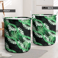 Puakenikeni Maile Lei Laundry Basket Frangipani Green Tropical Leaves LT01 - Polynesian Pride
