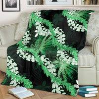Puakenikeni Maile Lei Blanket Frangipani Green Tropical Leaves LT01 - Polynesian Pride