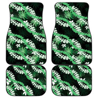 Puakenikeni Maile Lei Car Mats Frangipani Green Tropical Leaves LT01 - Polynesian Pride