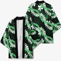 Puakenikeni Maile Lei Kimono Frangipani Green Tropical Leaves LT01 - Polynesian Pride