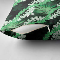 Puakenikeni Maile Lei Pillow Cover Frangipani Green Tropical Leaves LT01 - Polynesian Pride