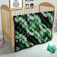Puakenikeni Maile Lei Quilt Frangipani Green Tropical Leaves LT01 - Polynesian Pride
